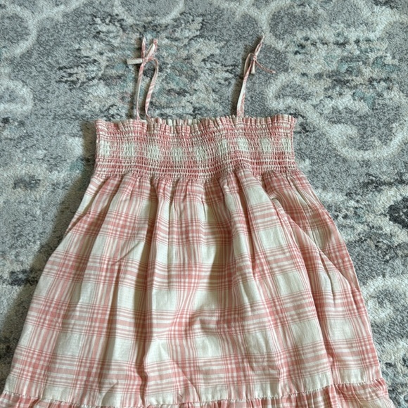 Polo Ralph Lauren Cream and Pink Plaid Cotton Dobby Dress - Picture 2 of 11
